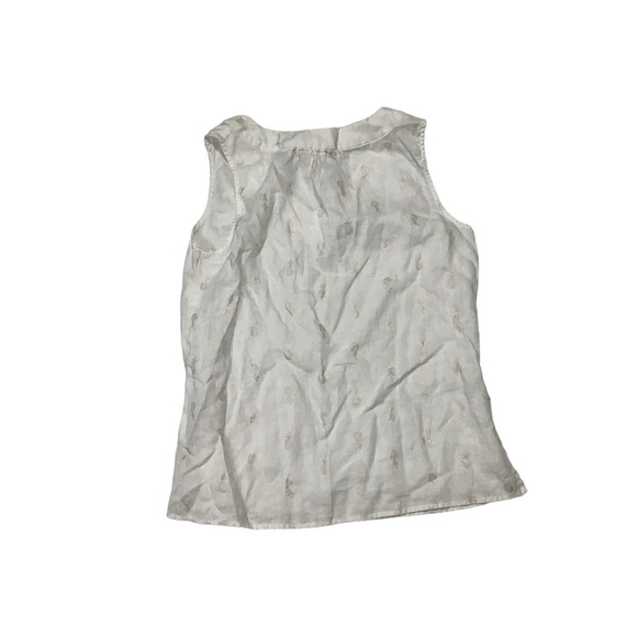 St. Tropez Linen Sleeveless Top Sz Medium - Picture 2 of 7